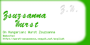 zsuzsanna wurst business card